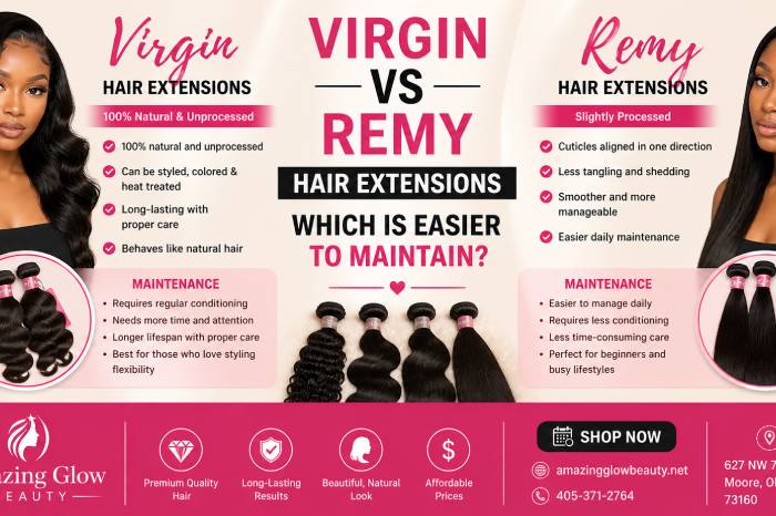 Virgin hair extensions